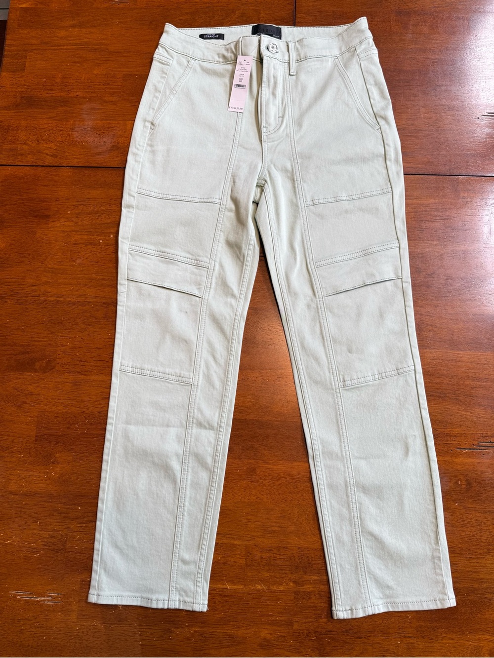 White House Black Market Mint Green Straight-Leg Utility Pants